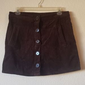 FOREVER21 Brown Corduroy Skirt Size M